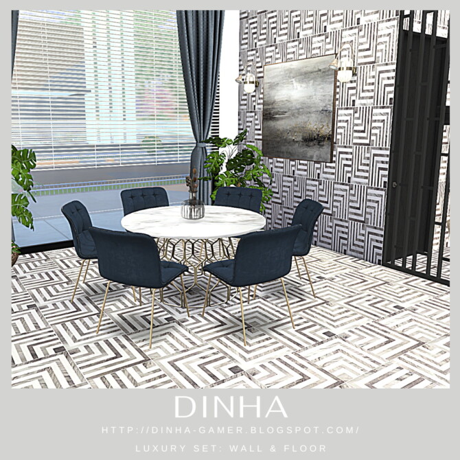 Sims 4 Luxury Tiles: Wall & Floor at Dinha Gamer