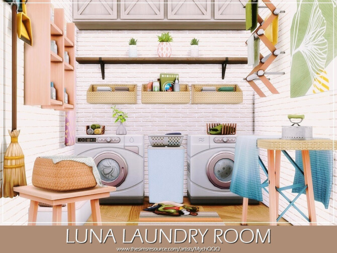 Sims 4 Luna Laundry Room by MychQQQ at TSR