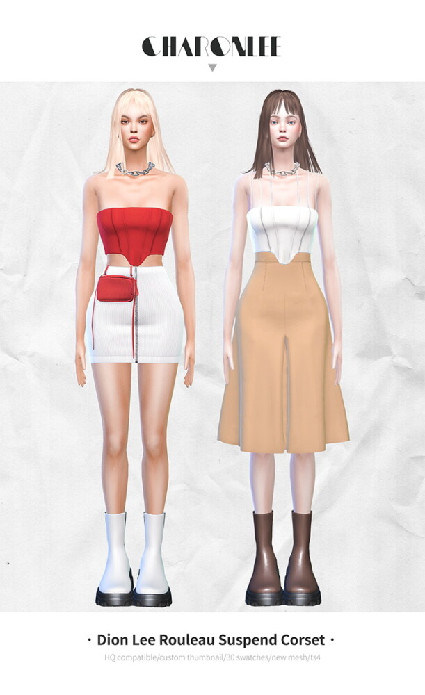 Sims 4 Rouleau Suspend Corset at Charonlee