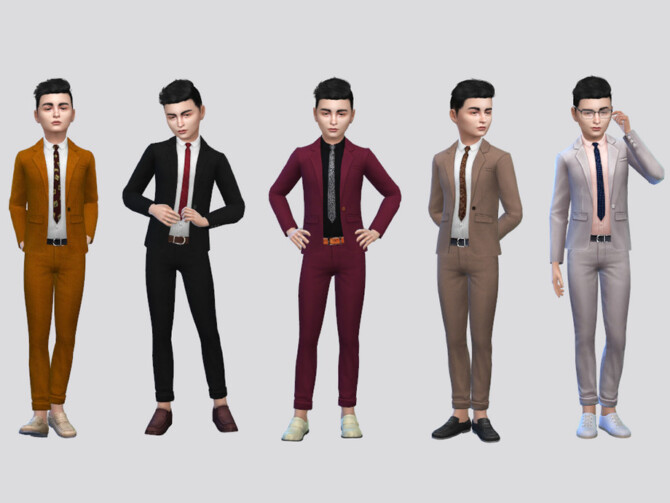 Sims 4 Fluria Formal Suit Boys by McLayneSims at TSR