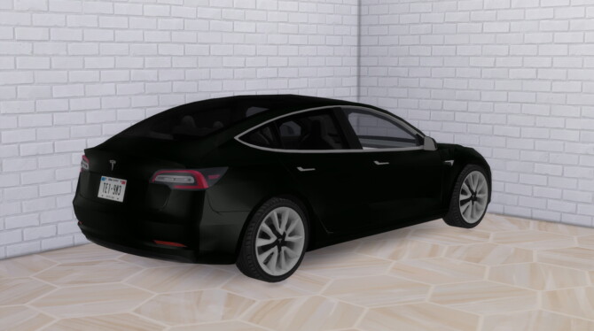 Sims 4 2019 Tesla Model 3 at Modern Crafter CC