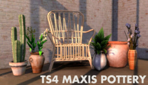 Maxis Pottery retextures / recolors at Riekus13