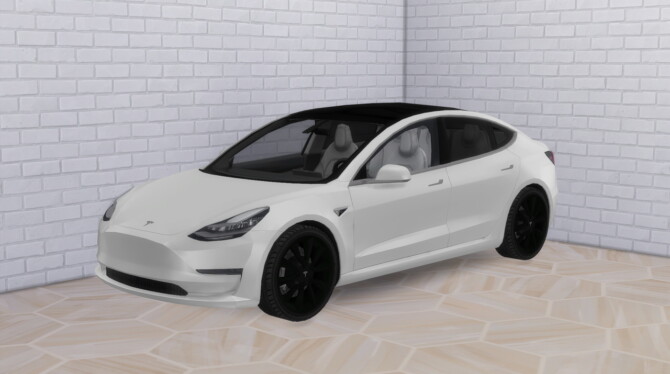 Sims 4 2019 Tesla Model 3 at Modern Crafter CC