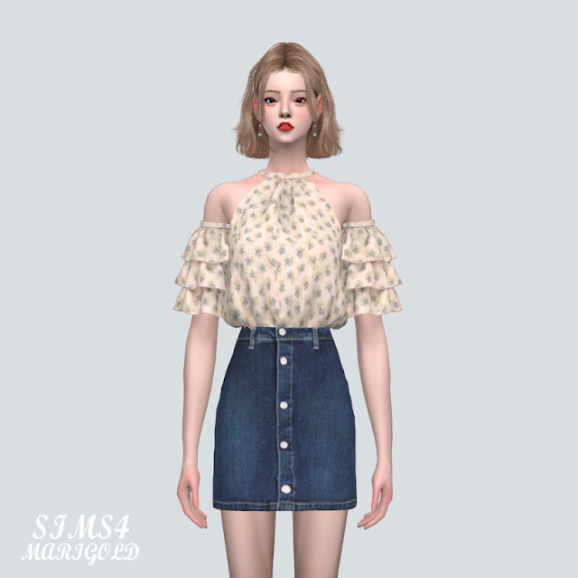 Sims 4 8 Tiered S Blouse at Marigold