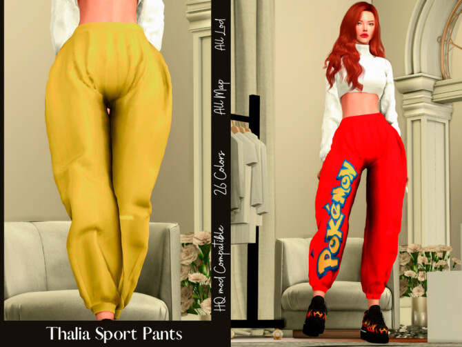 Sims 4 Thalia Sport Pants by couquett at TSR