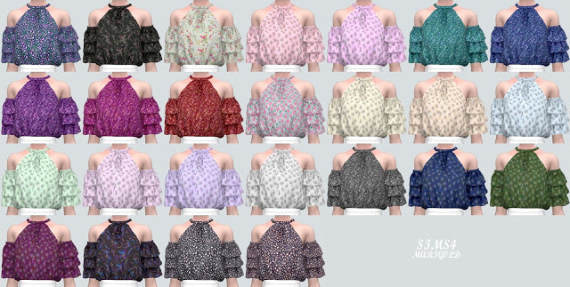 Sims 4 8 Tiered S Blouse at Marigold
