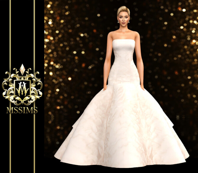 Sims 4 GOWN SPRING HAUTE COUTURE 2013 at MSSIMS