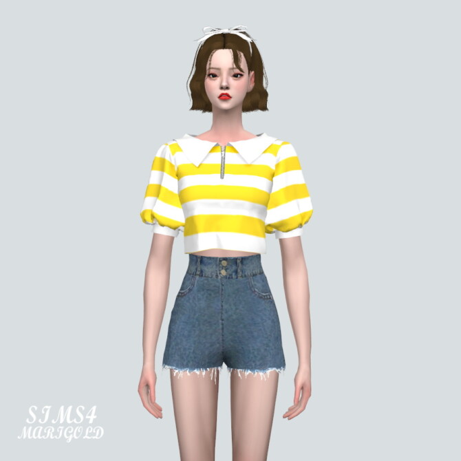Sims 4 Puff Sleeves T shirts 3 SC at Marigold