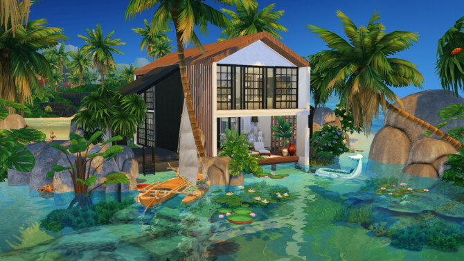Sims 4 Modern Beach House at Akai Sims – kaibellvert