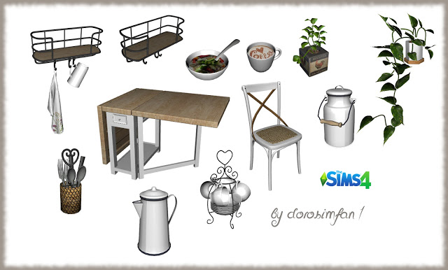 Sims 4 Tiny Living Dining Room by dorosimfan1 at Sims Marktplatz