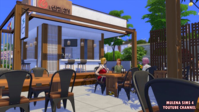 Sims 4 Cozy cafe at Sims by Mulena