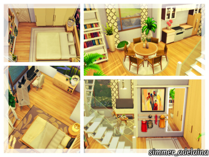 Sims 4 White Modern House by simmer adelaina at TSR