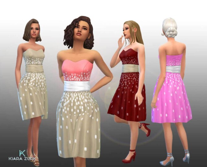 Sims 4 School Short Bling Dress at My Stuff Origin
