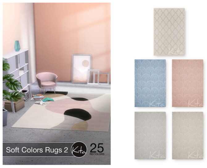 Sims 4 Soft Colors Rugs 2 at Ktasims