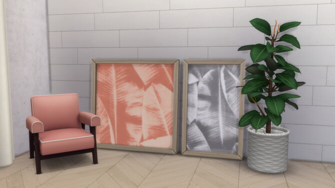 Sims 4 Leaf and Palm Prints Set at Modern Crafter CC