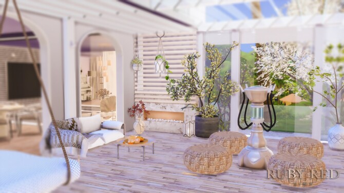 Sims 4 Modern Boho 7 house at Ruby Red