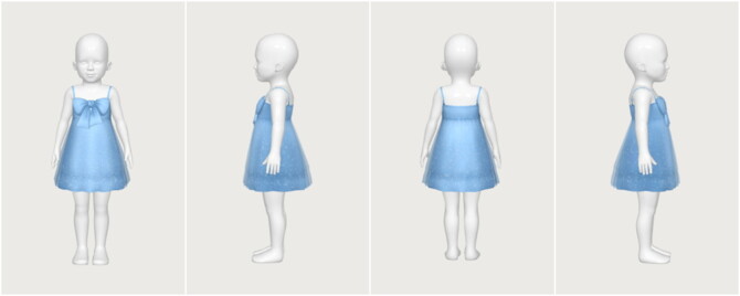 Sims 4 Tulle bow dress at Casteru