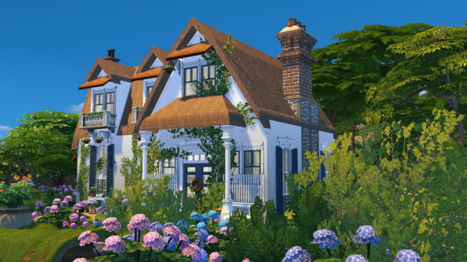 Sims 4 Hydrangea House   Cottage Living inspired at Akai Sims – kaibellvert