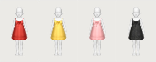 Sims 4 Tulle bow dress at Casteru