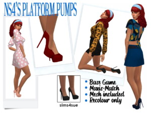 NS4′s PLATFORM PUMPS at Sims4Sue
