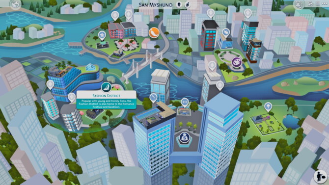 Sims 4 Fashion District San Myshuno | Reinvented World at MikkiMur