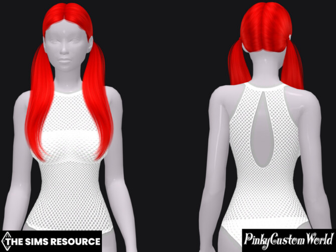 Sims 4 Recolor of Nightcrawlers Jennie hair by PinkyCustomWorld at TSR