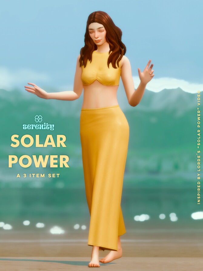 Sims 4 Solar Power 3 CC items set at SERENITY
