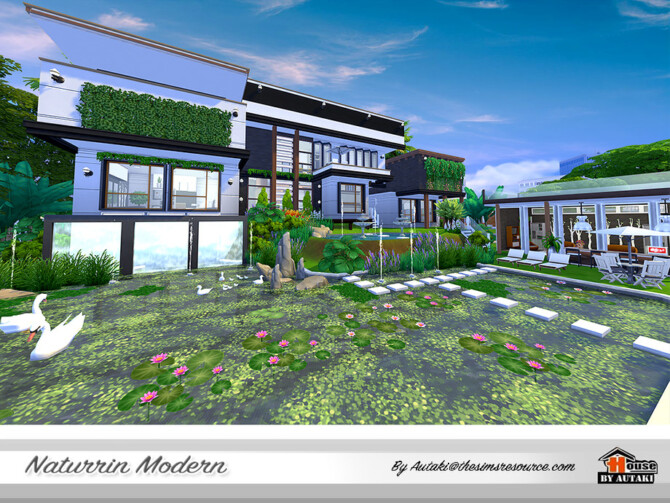 Sims 4 Naturrin Modern House NoCC by autaki at TSR