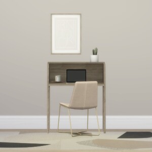 Desk, Bonjour Wall Art & Linie & Layered Rug at Heurrs
