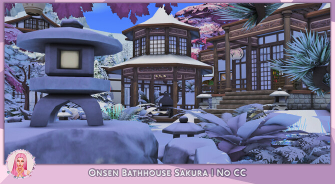 Sims 4 Onsen Bathhouse Sakura at MikkiMur