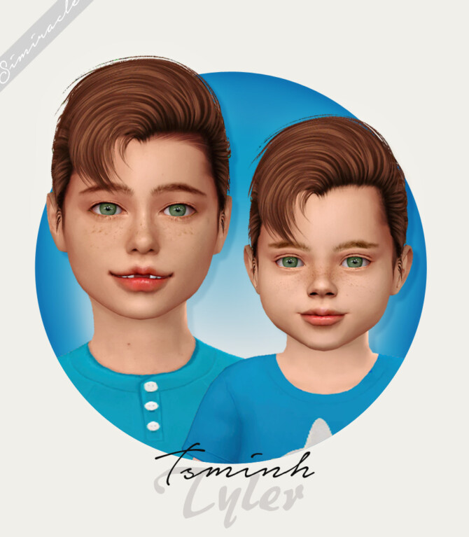 Sims 4 Tsminh Tyler hair for kids & toddlers at Simiracle