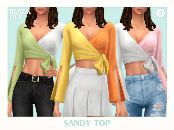 Sims 4 Sandy Top by Black Lily at TSR