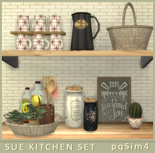 Sims 4 Kitchen decor Sue at pqSims4