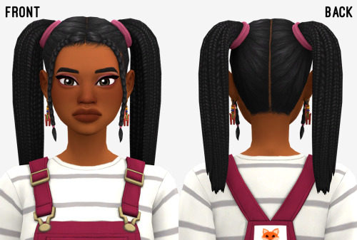 Sims 4 Kabibe hair at Marso Sims
