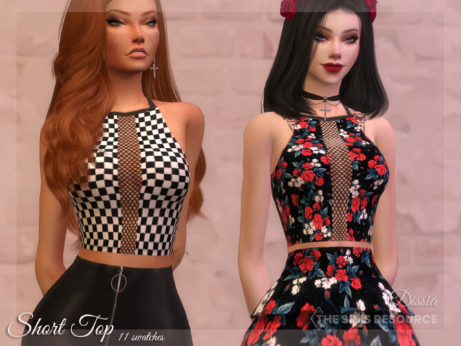 Sims 4 Short Top by Dissia at TSR