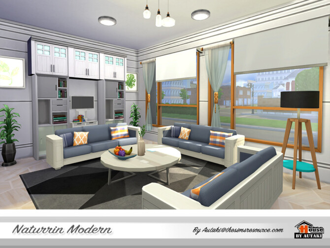 Sims 4 Naturrin Modern House NoCC by autaki at TSR