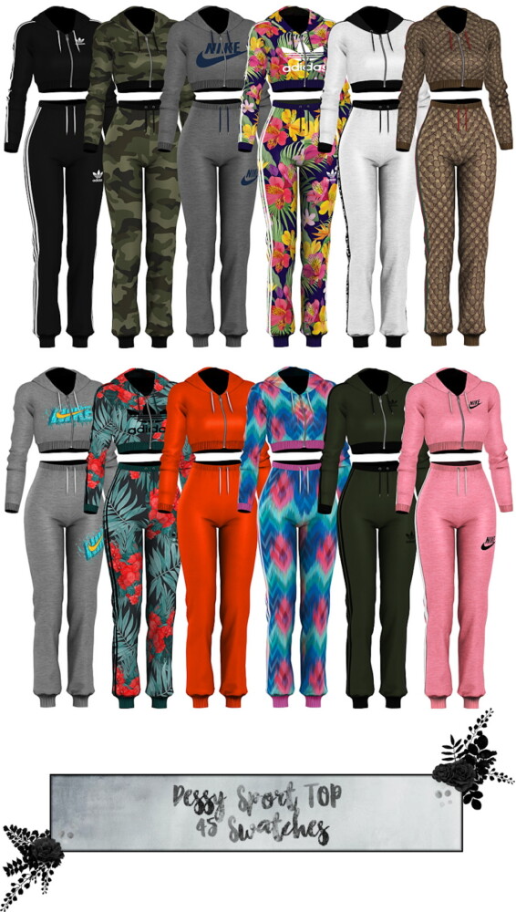 Sims 4 Dessy Sport Set at Lumy Sims