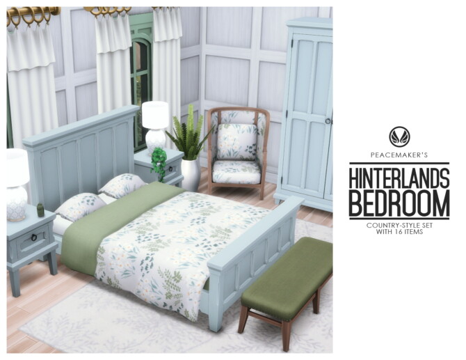 Sims 4 Hinterlands Country Style Bedroom at Simsational Designs