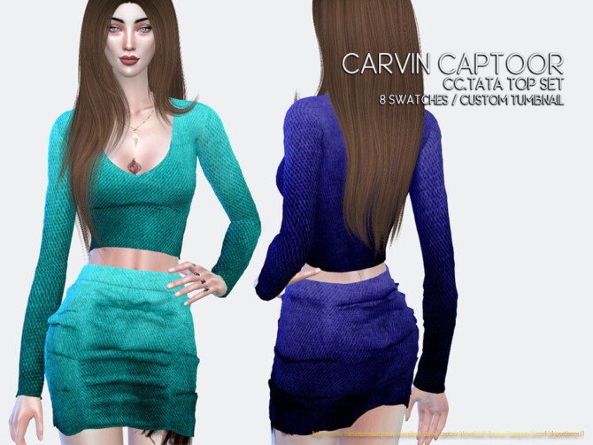Sims 4 Tata Top Set by carvin captoor at TSR