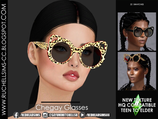 Sims 4 CHEGAY GLASSES at Ruchell Sims