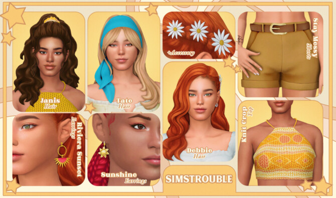 Sims 4 Summer Flow CC pack by Joliebean & SimsTrouble