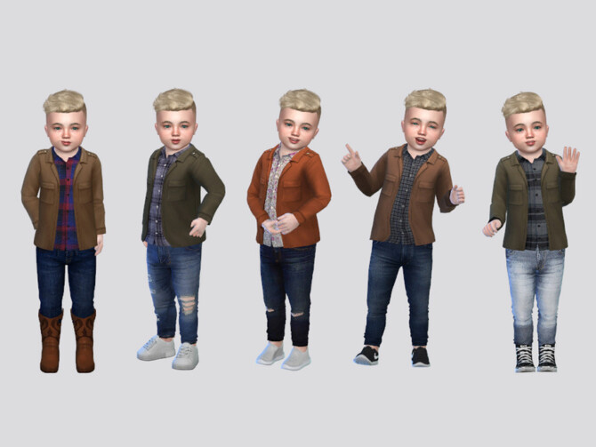 Sims 4 Santiago Shirt Jacket Toddler by McLayneSims at TSR