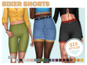 Accessory Biker Shorts (Full Set!) by Solistair at TSR