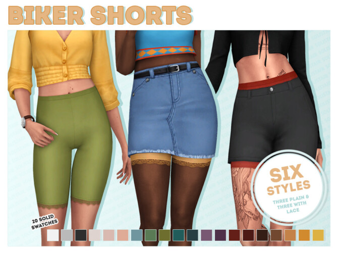 Sims 4 Accessory Biker Shorts (Full Set!) by Solistair at TSR