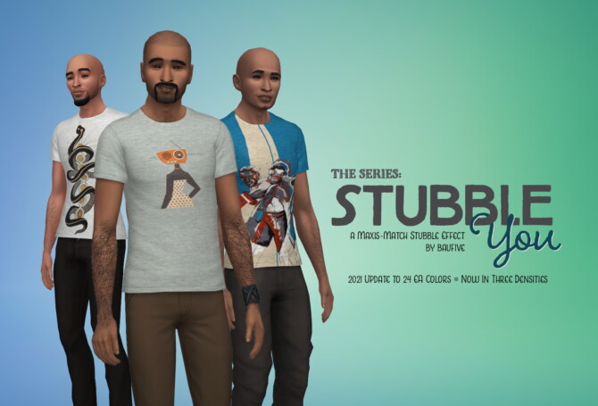 Sims 4 Stubble You   Maxis Match stubble efect at b5Studio