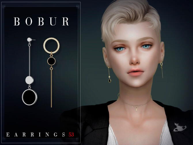 Sims 4 Earrings 53 by Bobur3 at TSR