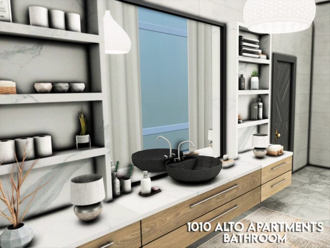 Sims 4 1010 Alto Apartments Bathroom by xogerardine at TSR