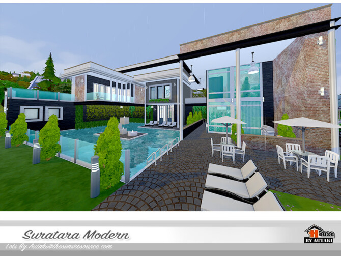 Sims 4 Suratara Modern Home by autaki at TSR