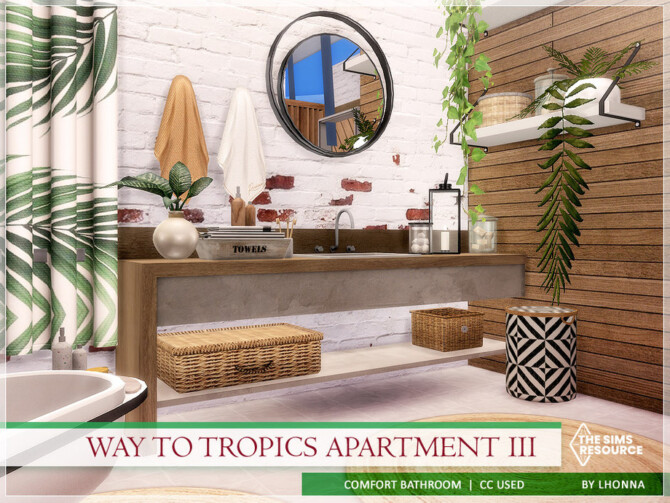 Sims 4 Way To Tropics Apartment Bathroom by Lhonna at TSR