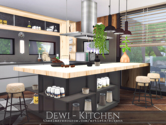 Sims 4 Dewi Kitchen by Rirann at TSR